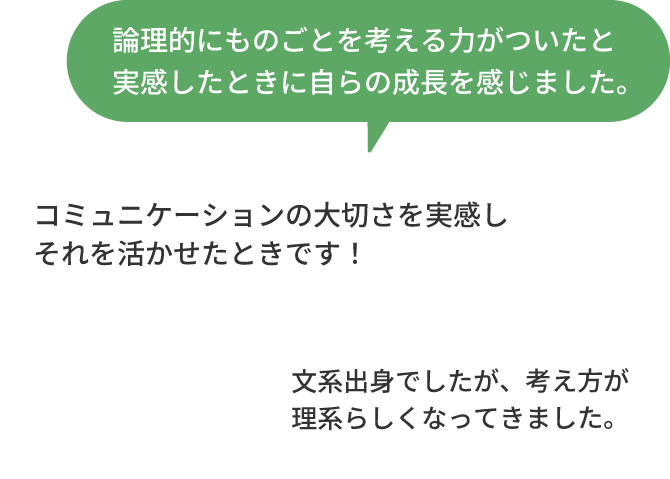 成長できたと実感したことは？